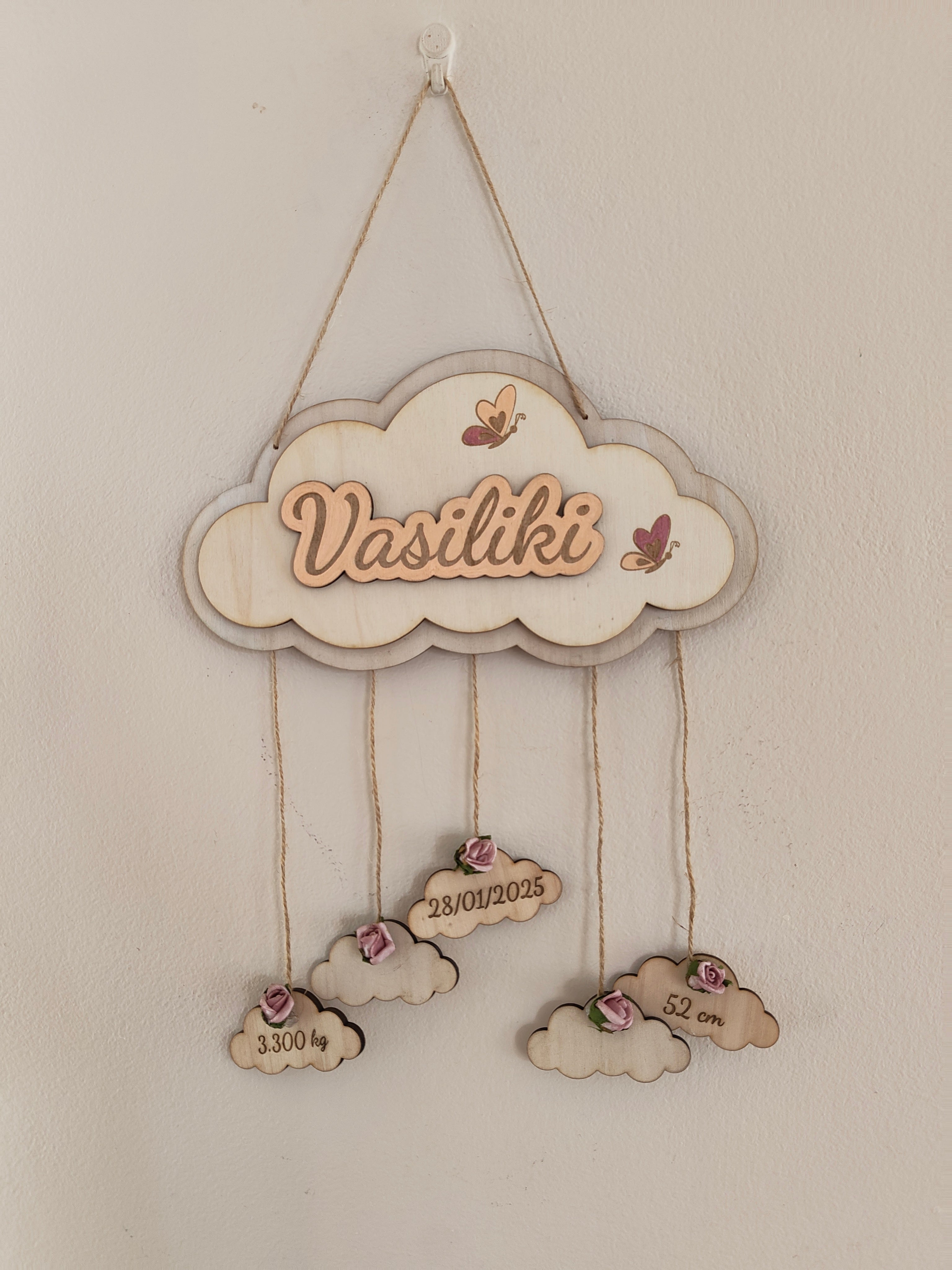 Custom Name Cloud Door Hang